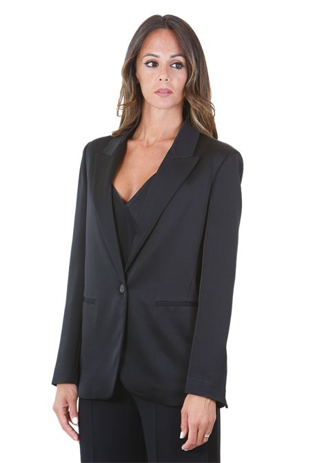 Giacca con collo a lancia in envers satin lucido FORTE FORTE | Blazer | 14059BISMYJACKET8007